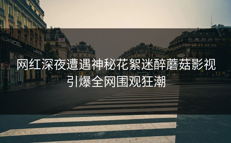 网红深夜遭遇神秘花絮迷醉蘑菇影视引爆全网围观狂潮  第1张