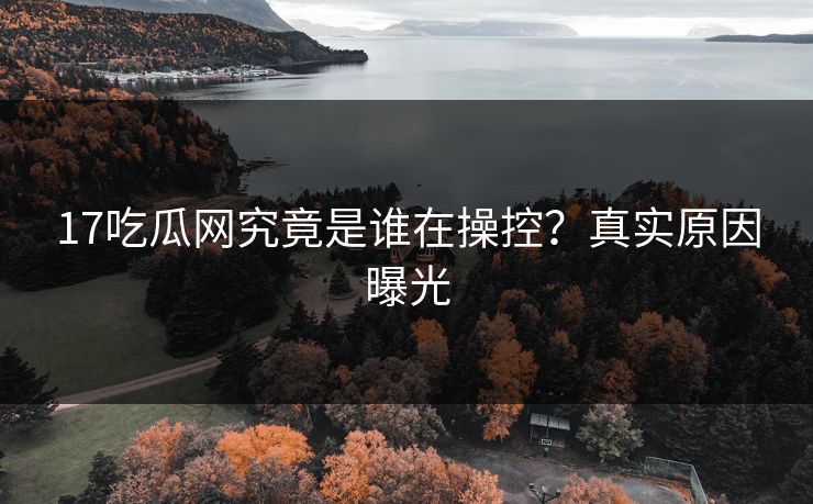 17吃瓜网究竟是谁在操控？真实原因曝光  第1张