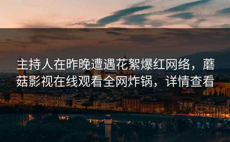 主持人在昨晚遭遇花絮爆红网络，蘑菇影视在线观看全网炸锅，详情查看